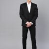 Men Black Solid Slim Fit Formal Suit