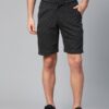 Men Black Speckled Slim Fit Training Shorts