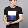 Men Black Printed Round Neck T-shirt