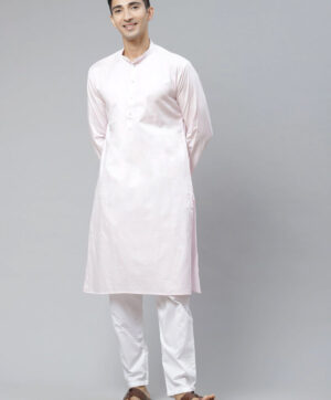 Men Pink Chikankari Kurta