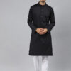 Men Black Regular Pure Cotton Kurta with Pyjamas