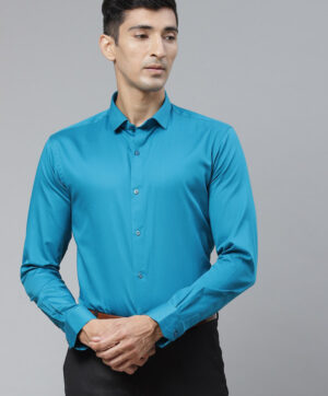 Men Blue Opaque Formal Shirt