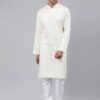 Men Cream-Coloured Embroidered Chikankari Kurta