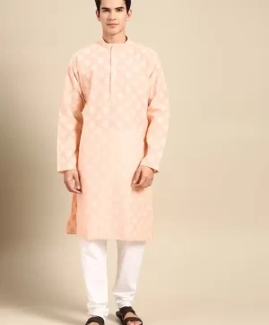 Men Ethnic Motifs Regular Kurta with Churidar