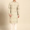 Men Printed Regular Kurta with Churidar