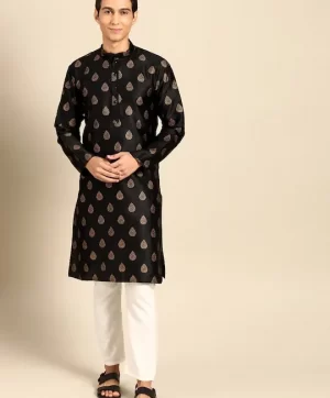 Men Ethnic Motifs Printed Regular Kurta with Pyjamas