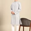 Grey self design Kurta with Pyjamas23