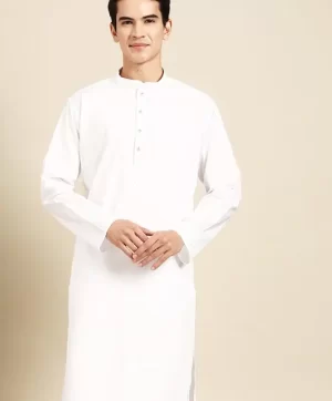 Mandarin Collar Cotton Kurta