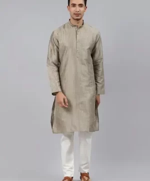 Men Khaki Kurta