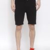 Men Black Slim Fit Mid-Rise Sports Shorts