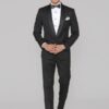 Men Black Solid Slim Fit Tuxedo Suit