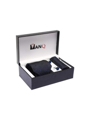 Men Navy Blue Paisley Accessory Gift Set