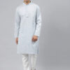 Men Grey Chikankari Kurta