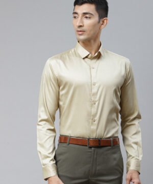 Men Beige Opaque Formal Shirt