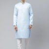 Men Blue Thread Work Kurta