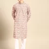 Men Ethnic Motifs Printed Regular Pure Cotton Kurta with Churidar