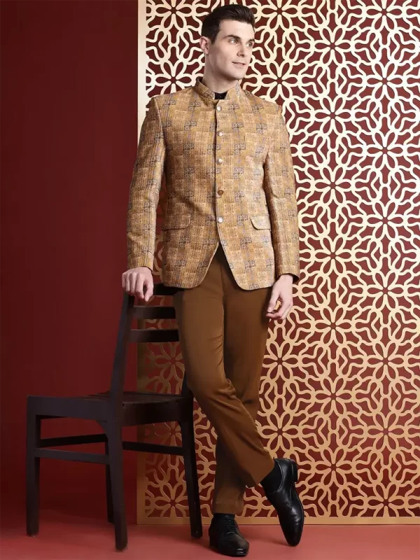 Slim-Fit Bandhgala Blazer