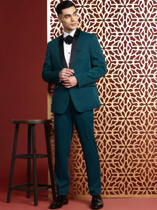 Slim-Fit Shawl Collar Tuxedo Blazer