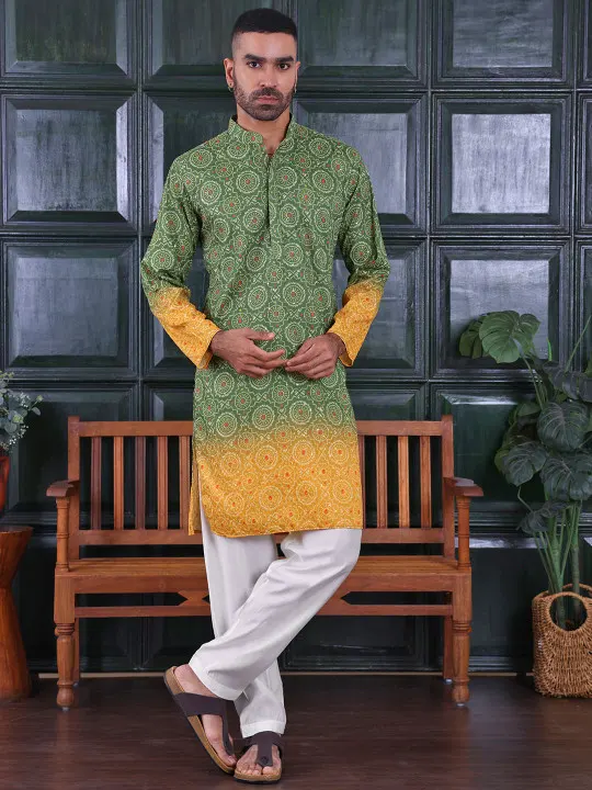 Men Ethnic Motifs Embroidered Regular Sequinned Kurta with Pyjamas